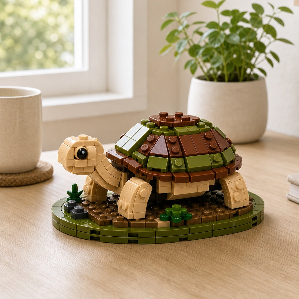 Pebbleback Tortoise Building Block Set🐢