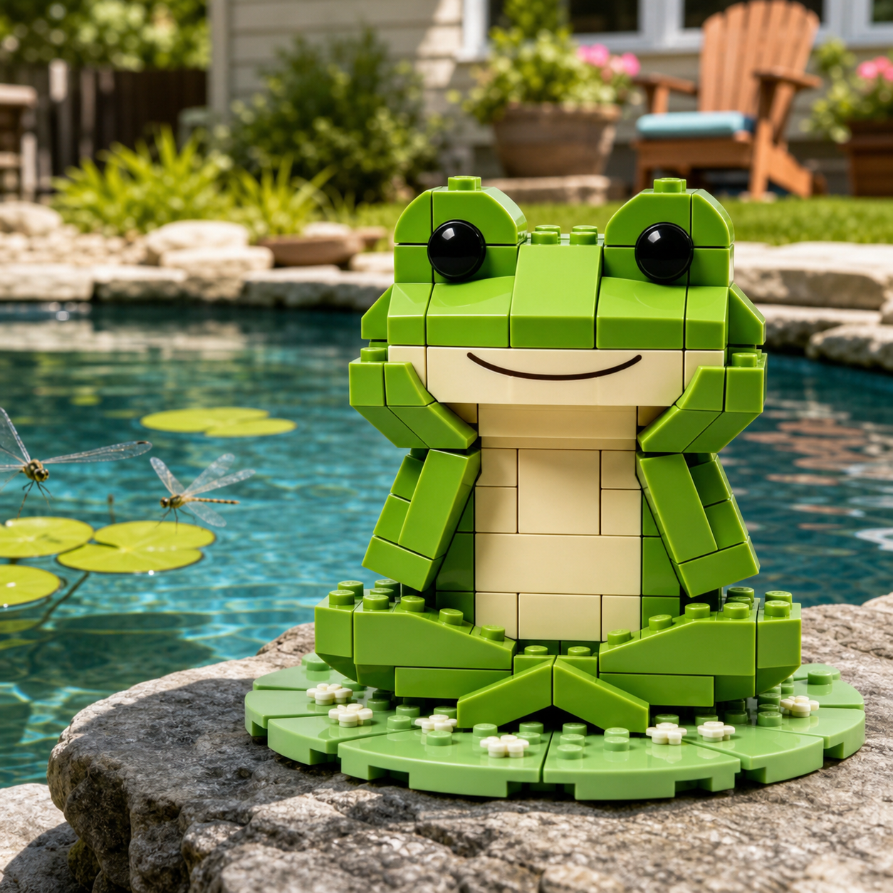 Daydream Lotus Leaf Pond Frog Brick Building Kit🐸