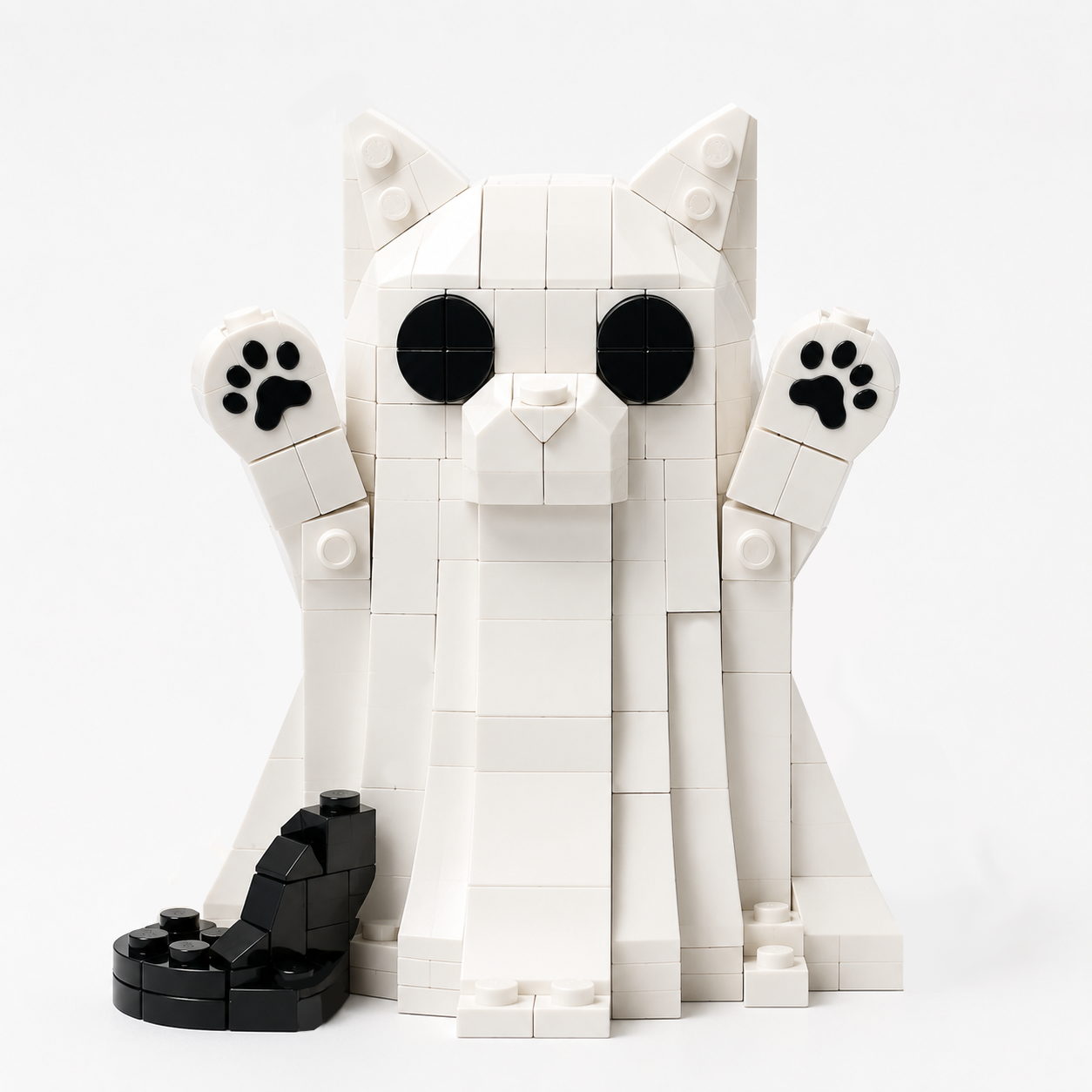 Spooky Ghost Kitty Building Block Set 👻🐈