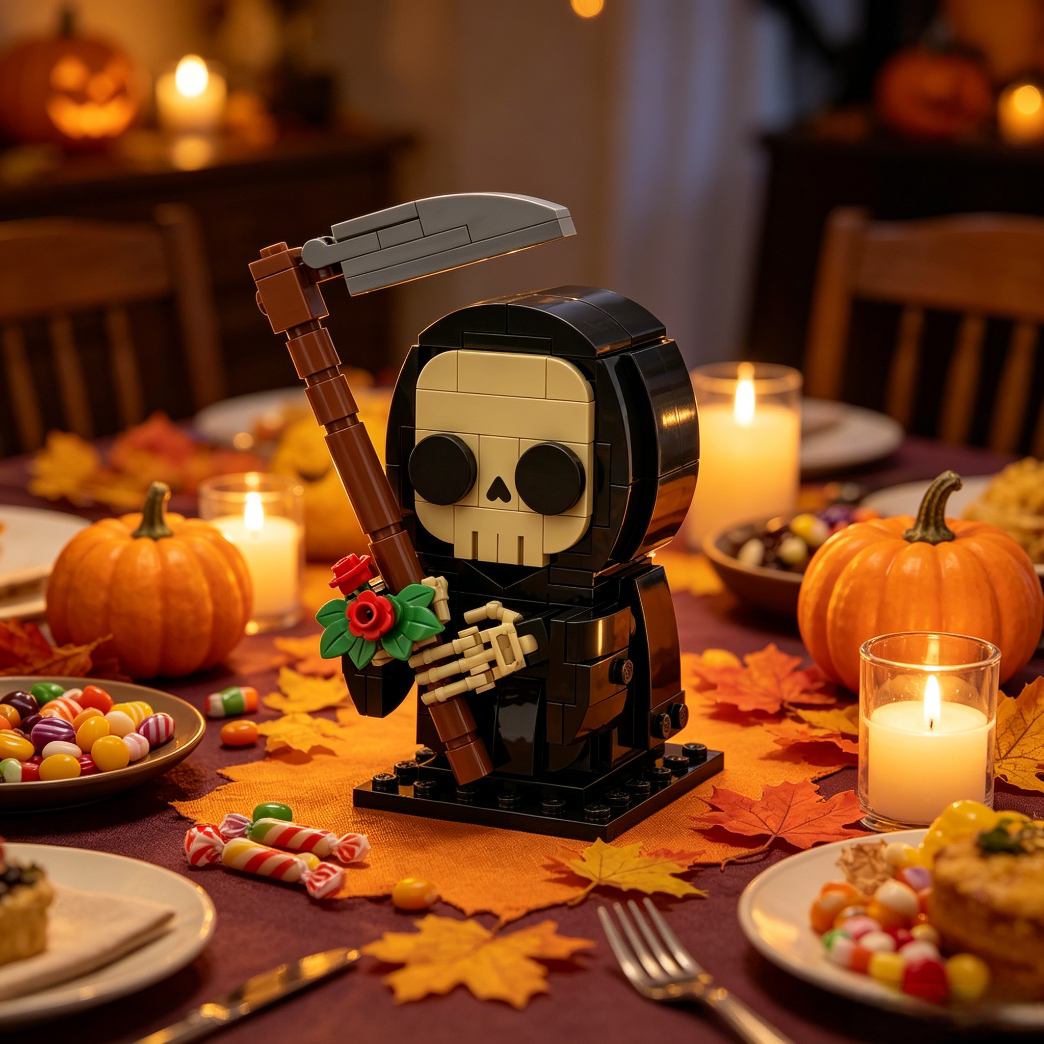 Midnight Flower Reaper Building Block Set