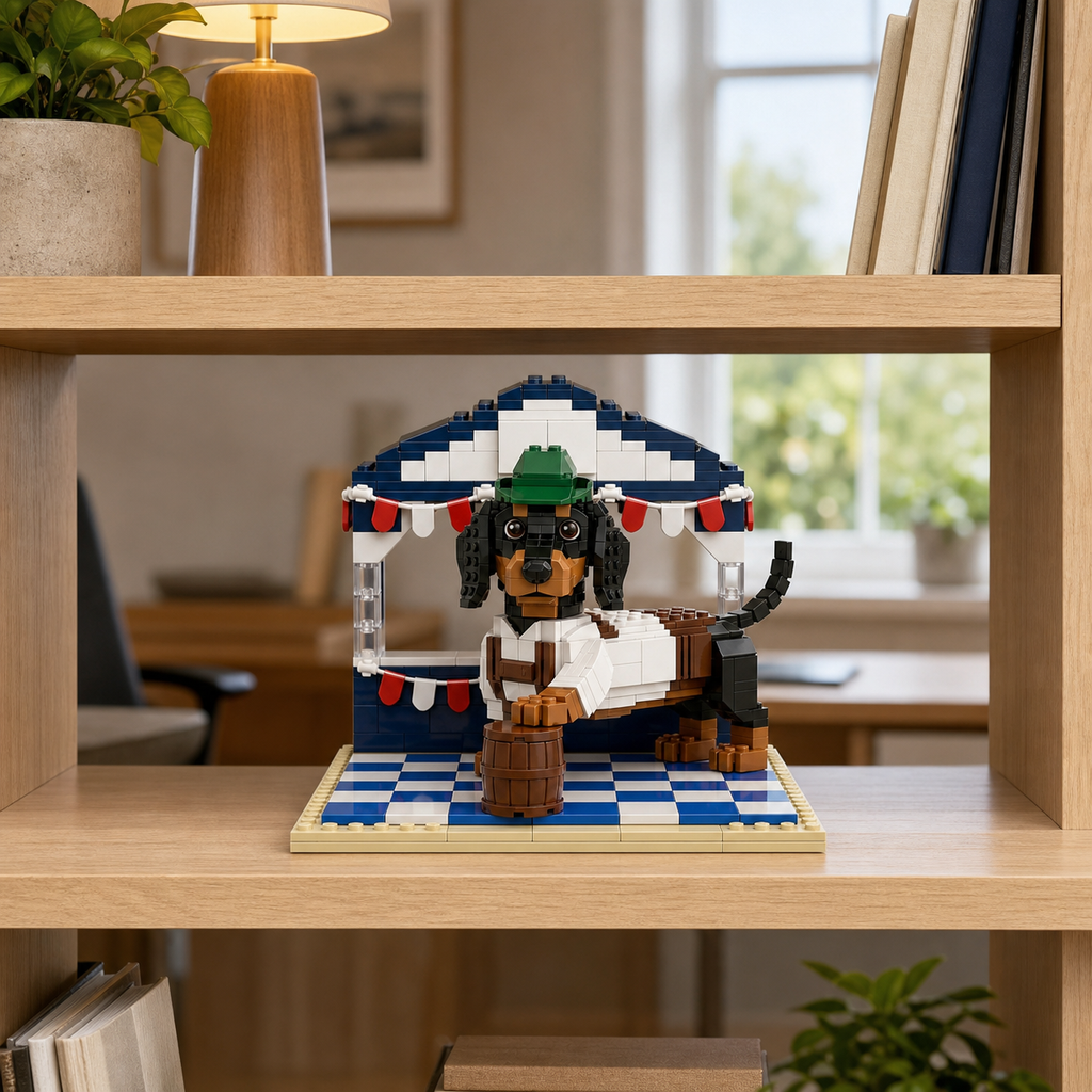 🐶Bavarian Festival Dachshund Brick Building Set