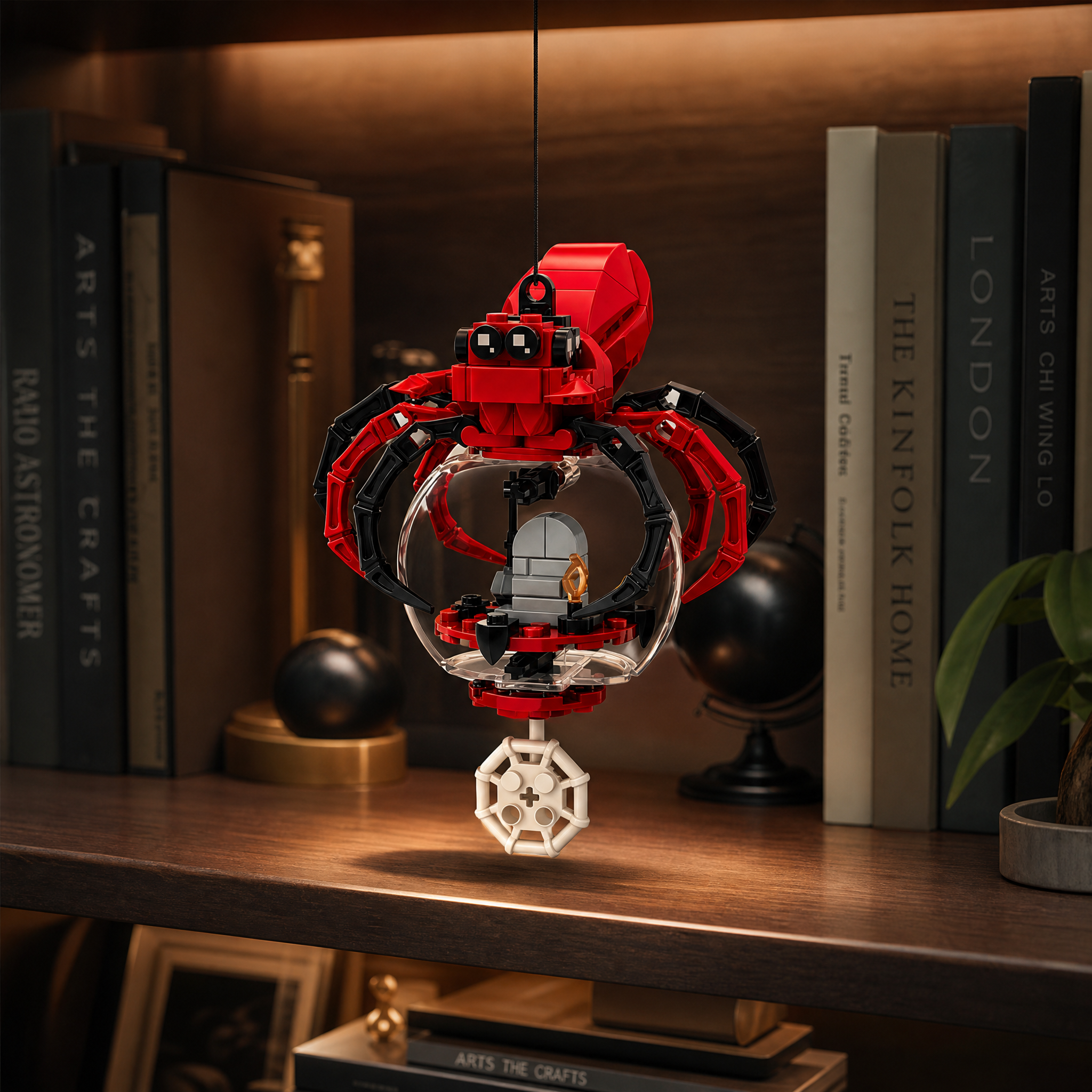 🕷️🔮 Crystal Ball Spider Brick Set 🪦✨