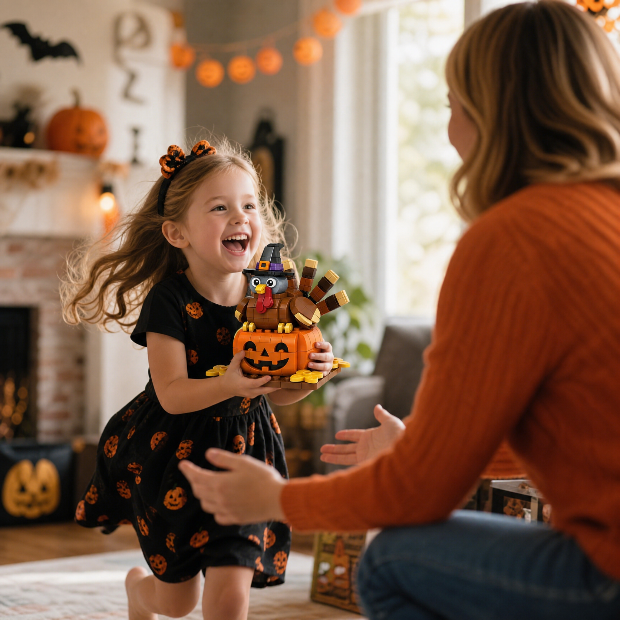 🦃🎃 Halloween Pumpkin Turkey Brick Set 🧙‍♀️✨