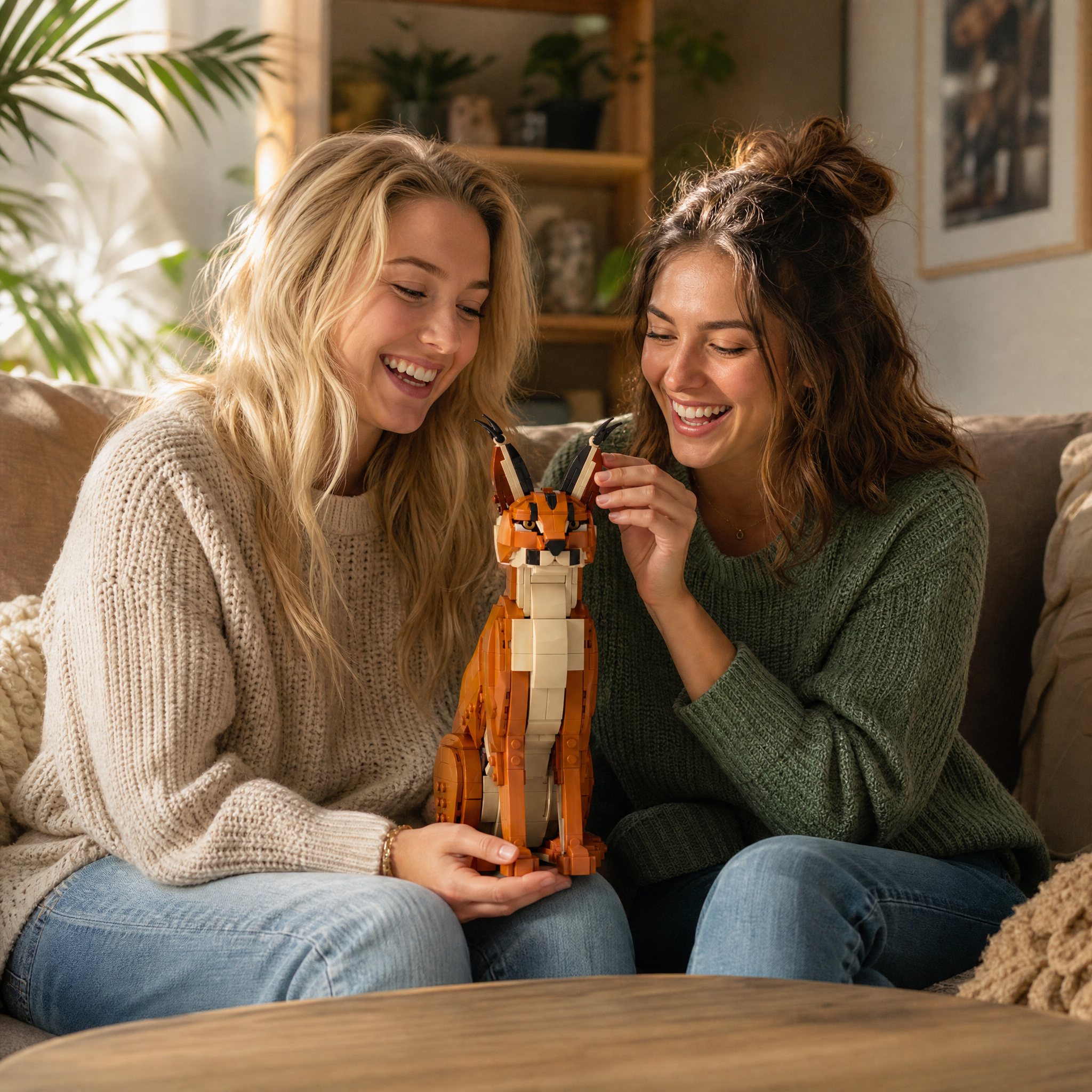 Caracal Brick Set | Elegant Wild Cat Display Building Kit for Adults