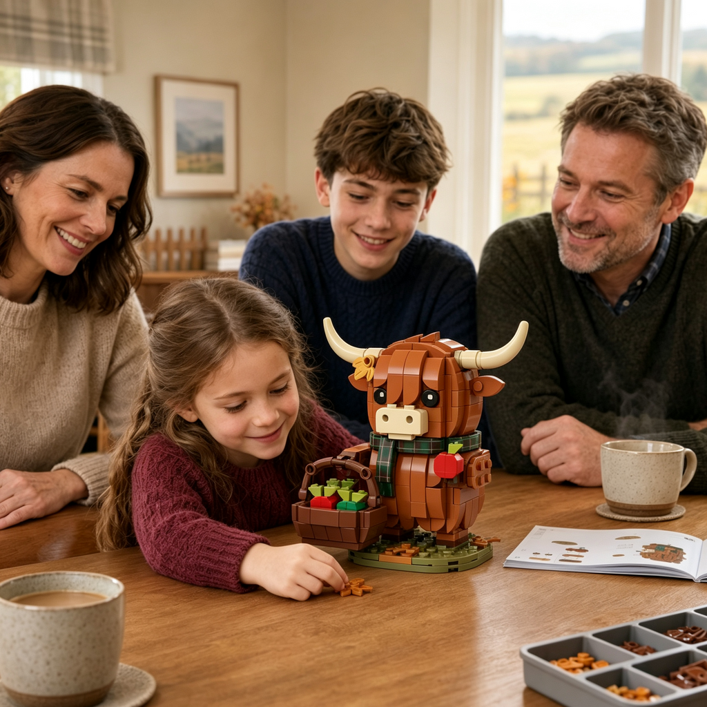 Apple Picking Highland Cow Building Set 🍎🌾