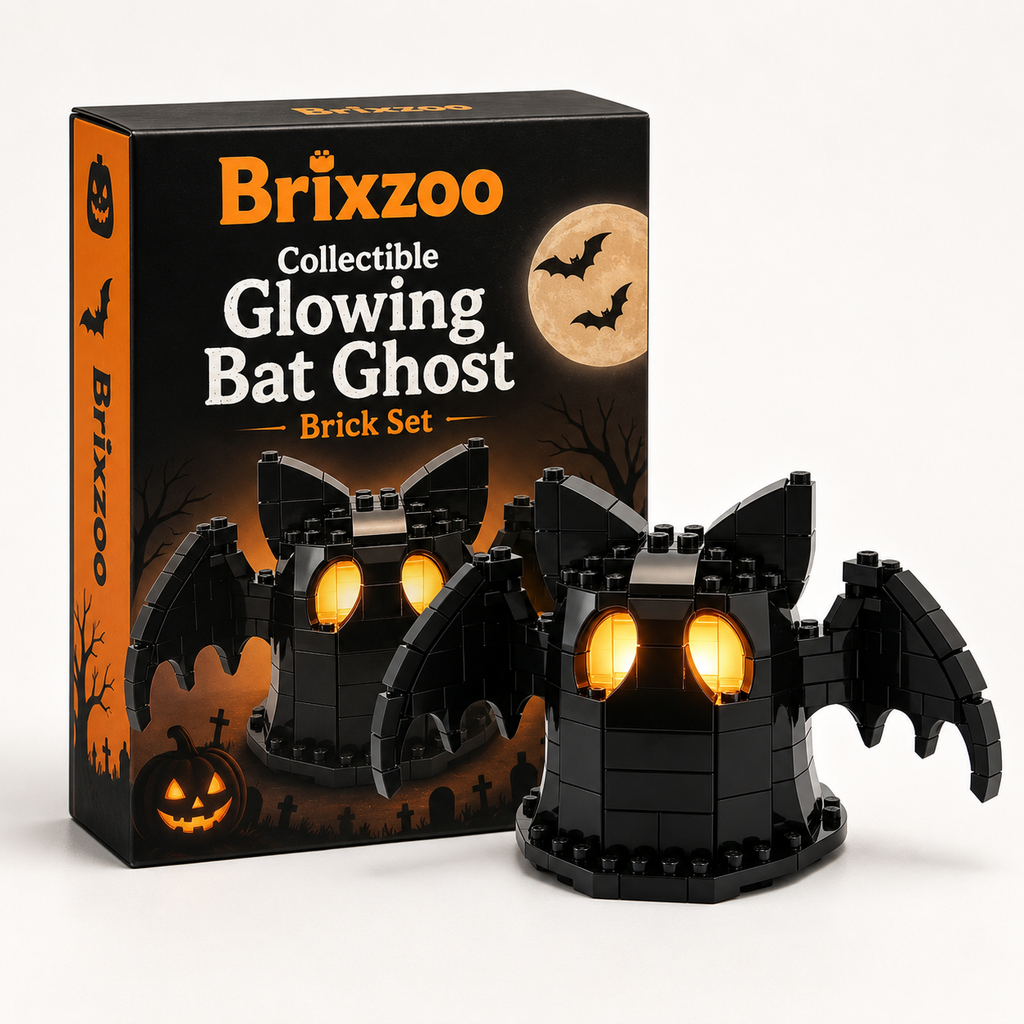 🦇 Collectible Glowing Bat Ghost Brick Set 👻✨