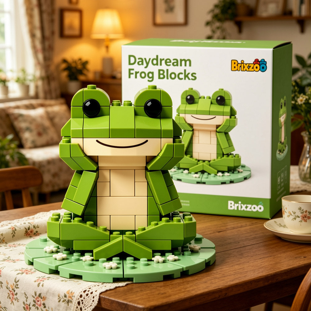 Daydream Lotus Leaf Pond Frog Brick Building Kit🐸