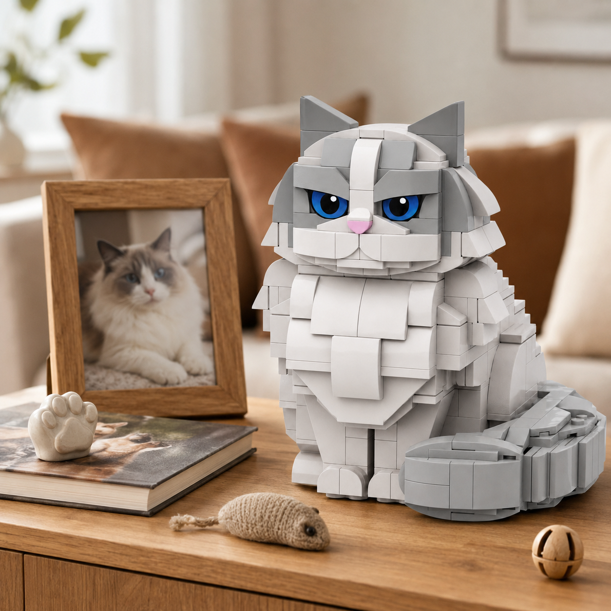 Grumpy Ragdoll Cat Building Set 😾