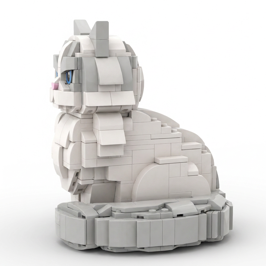 Grumpy Ragdoll Cat Building Set 😾