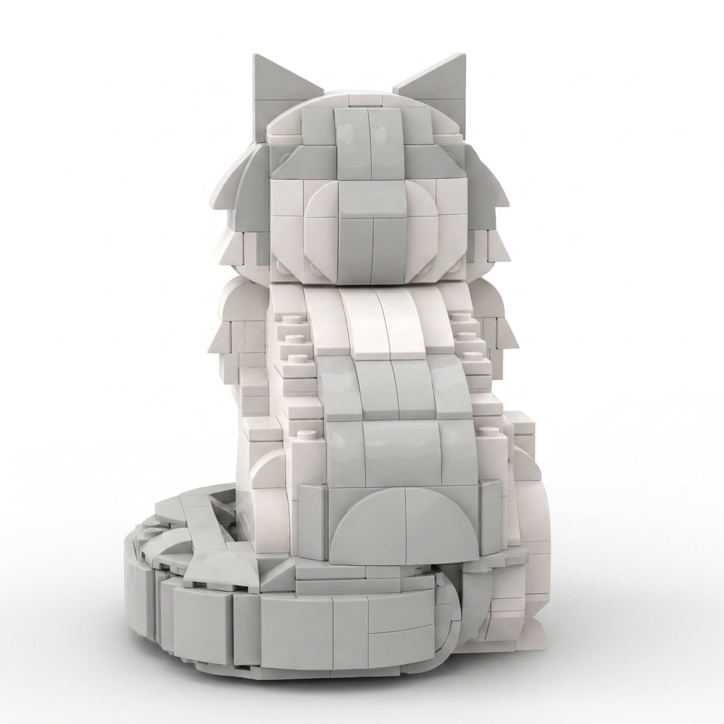 Grumpy Ragdoll Cat Building Set 😾