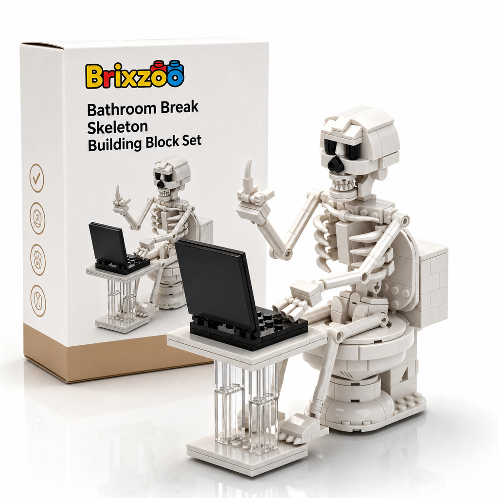 Bathroom Break Skeleton Building Block Set