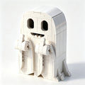 👻 Minimal White Ghost Brick Building Kit