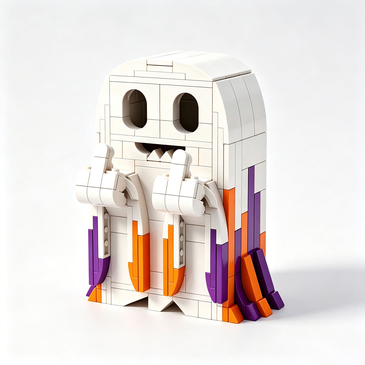 👻 Candy Corn Ghost Brick Building Kit