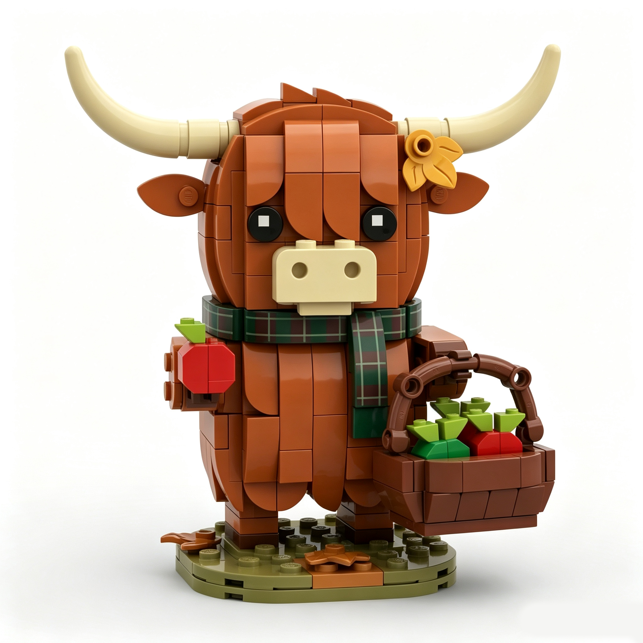 Apple Picking Highland Cow Building Set 🍎🌾