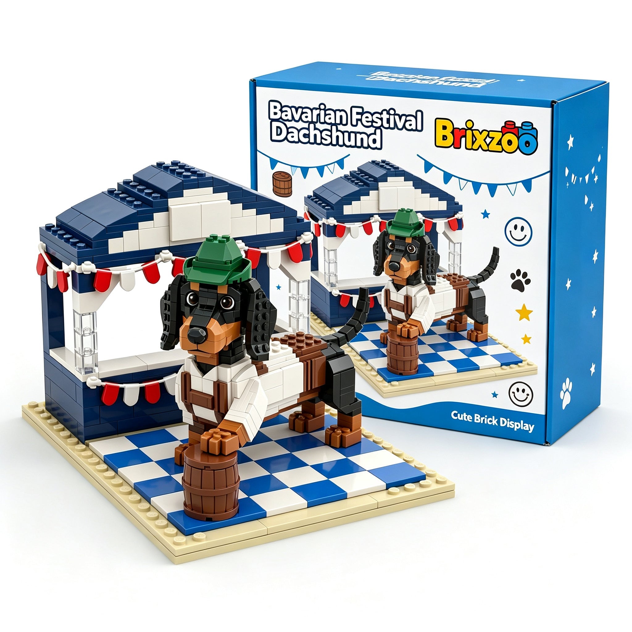 🐶Bavarian Festival Dachshund Brick Building Set