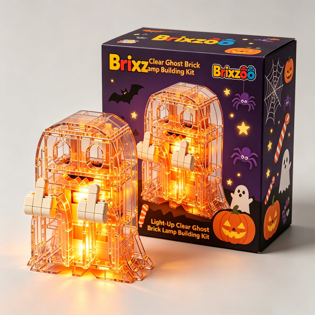 👻 Clear Light-Up Ghost Brick Lamp Kit